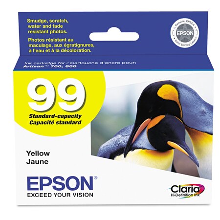 Epson T099420S (99) Claria Ink, 450 Page-Yield, Yellow T099420-S